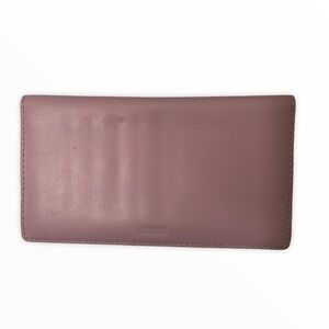 Coach lavender Leather checkbook slipcover wallet